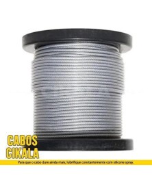 Cabo de Aço 2.4mm 6x7 Vias Galvanizado S/ Revest.