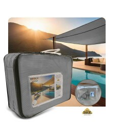 Tela Shade 90% Sombreamento Cinza Reforçada 3x2 - Cobertura Garagem Pergolado Piscina Área Externa