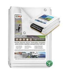 Lona para Cobertura Impermeável Branca CK300 Micras - Telhado Obra Festa Barraca Buffet M2