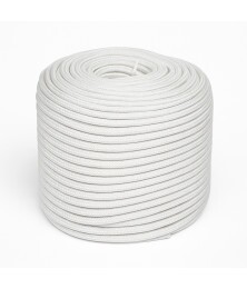 Corda Poliéster 8mm Trançada Branca - Multiuso Resistente para Amarração