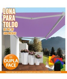 Lona DF Dupla Face Lilás PVC Vinil Espessura 500 Micras M2