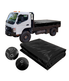 Lona de Caminhão Preta x Preta CK400 Micras PVC - Proteção Caminhonetes Carretinhas M2