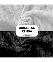 Tecido Arrastão de Renda 01x1,50 M - Moda Praia e Vestuário