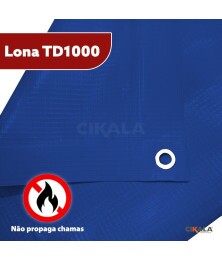 Lona para Eventos Azul TD1000 - Proteção e Segurança para Toldos, Festas, Feiras e Shows M2