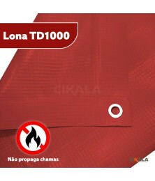 Lona para Eventos Vermelha TD1000 - Proteção e Segurança para Toldos, Festas, Feiras e Shows M2