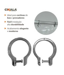 Kit Ilhós Cromado para Cortinas em PVC – Durabilidade e Acabamento Impecável