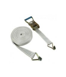 Cinta Amarração Branca 9 Metros 3 Ton Ganchos J + Catraca Gancho J