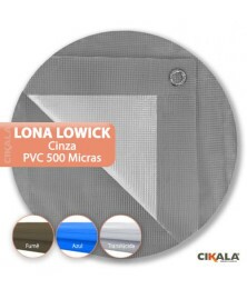 Lona Translúcida Cinza para Toldo Lowick Impermeável CK500 Micras - Fechamento de Varandas e Coberturas M2