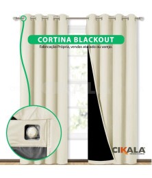 Cortina Blackout Areia Maitê - Privacidade e Bloqueio Total de Luz para Sua Casa