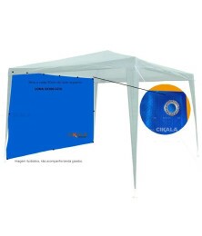 Parede Fechamento Polietileno Azul 3x1.85 M Tenda Gazebo