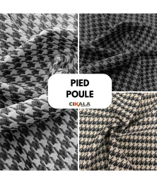 Tecido Pied Poule 01x1,60 M - O Padrão Clássico para Confecção de Roupas Elegantes e Confortáveis