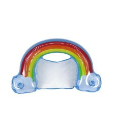 Boia Poltrona Inflável Arco-Íris para Piscina Conforto e Estilo no Verão