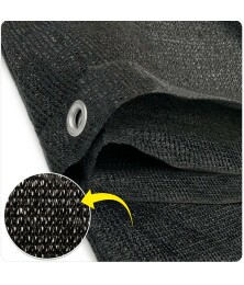 tela caminhão preta com ilhós