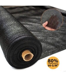 Tela 80% Sombreamento 1,00x4 M Preta 60 g/m² para Viveiros