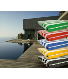 Colchonete para Espreguiçadeira Listrada 160x50x2 cm Diversas Cores