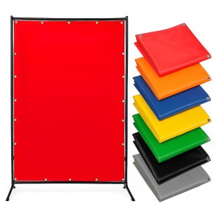 anu´ncio cortina de solda cores vermelha