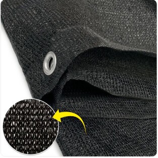 tela caminhão preta com ilhós