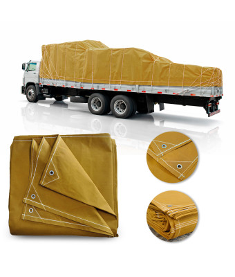 Lona Encerado Cáqui Fio 08 para Caminhão – Impermeável e Perfeita para Cargas Pesadas M2
