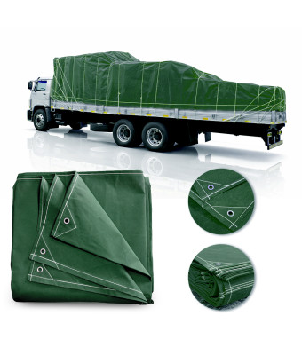 Lona Encerado Verde Fio 08 para Caminhão – Impermeável e Perfeita para Cargas Pesadas M2