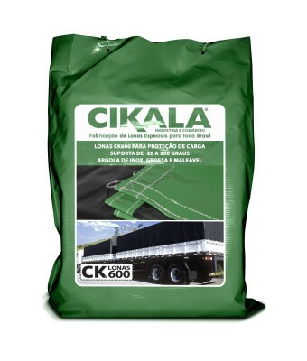 Lona de Caminhão Verde x Preta CK600 Micras PVC Emborrachado - Resistência Proteção Segurança Grandes Cargas M2