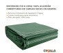 anuncio encerado verde com texto