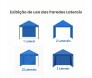Anuncio parede gazebo de nylon azul (Imagem 4)