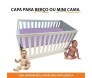 capa impermeável para colchão de berço lilás