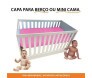 capa impermeável para colchão de berço rosa