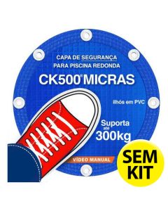 Lona para Piscina Redonda CK500 Micras PVC Segurança Reposição Capa sem Kit Instalação