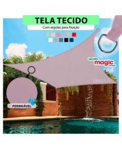 Tela Tecido Sombreamento Lilás Magic Cover para Cobertura e Decorativa + Kit de Instalação