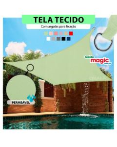 Tela Tecido Sombreamento Capim Magic Cover para Cobertura e Decorativa + Kit de Instalação