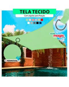 Tela Tecido Sombreamento Menta Magic Cover para Cobertura e Decorativa + Kit de Instalação