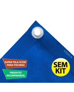 Tela para Piscina 500 micras PVC Azul Segurança Proteção sem Kit de Instalação