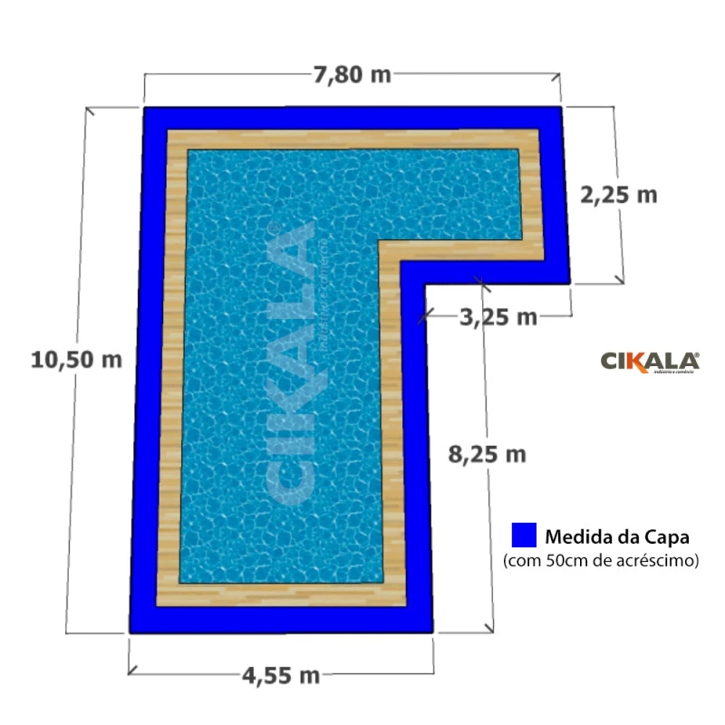 How to measure an L-shaped pool for a custom cover