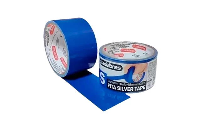 Fita Silver Tape Azul 48mm X 5 Metros
