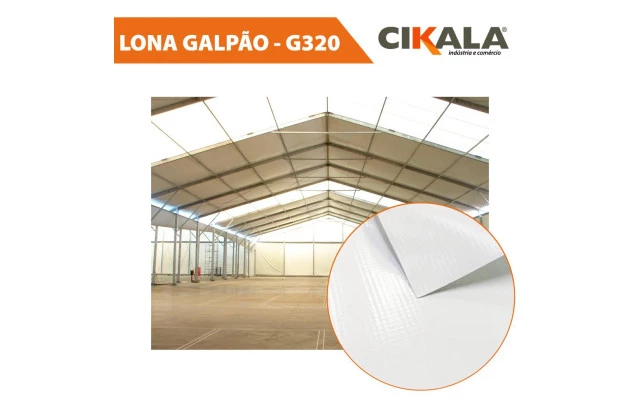 Lona para Cobertura Tenda e Pavilhões G320 em PVC - Ideal para Galpões Industriais e Comerciais
