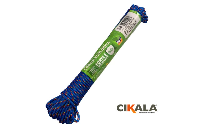 Corda Ecologica Trançada Azul 20 Metros X 3 Mm