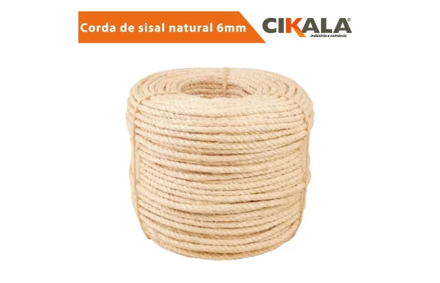 Corda Sisal Natural 06mm para Artesanato Ideal para Decoração e Projetos Criativos