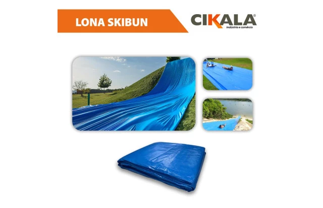 Lona Escorregador SkiBun Azul - Para Brincadeiras Refrescantes e Cheias de Diversão