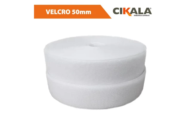 Velcro Macho e Fêmea Branco Medida 50mm x 01 M