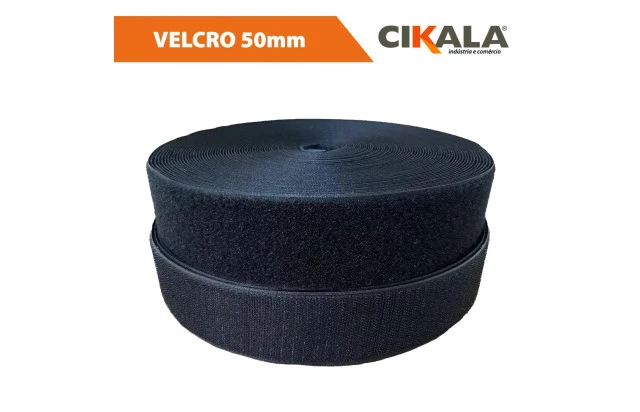 Velcro Macho e Fêmea Preto Medida 50mm x 01 M