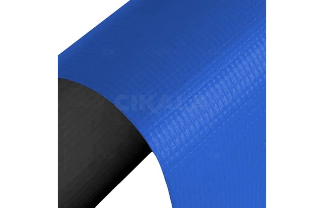 Lona Antichama Impermeável Azul x Preta 1,40x1 M CK400 Micras Cobertura Caminhão