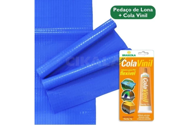 Kit Reparo para Infláveis com 4 Peças em PVC + Cola Vinil 75g