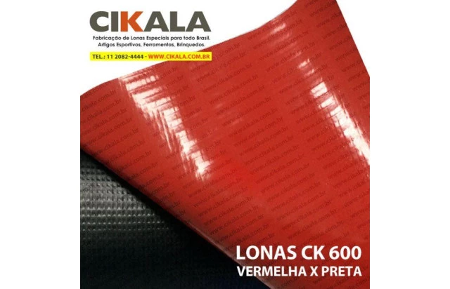 Lona para Brinquedos Infláveis Vermelha 1x1,40 M Pula Pula Escorredor Emborrachada CK600 Micras