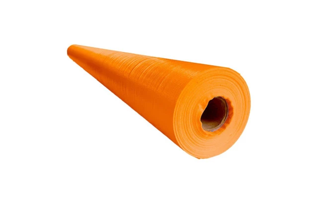 Lona em Polietileno CK300 Micras Laranja 01X2,06 M - Proteção e Forração por Metro para Construção Civil