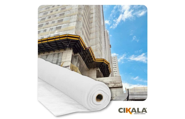 Tela de Proteção para Construção Civil Branca 1,50x50 M - Proteção Contra Intempéries e Riscos de Queda