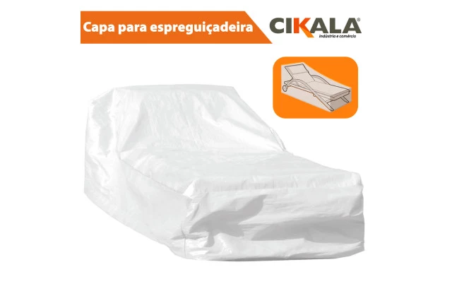 Capa para Espreguiçadeira Branca 70x80x200 cm