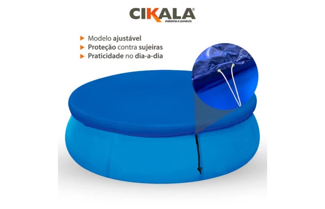 Capa para Piscina Redonda Inflável - Proteção contra Sujeira, Poeira e Folhas