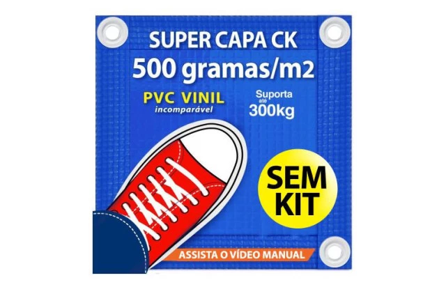 Lona de Segurança Reposição para Piscina CK500 Micras sem Kit de Instalação - Suporta Peso, Evita Quedas e Acidentes