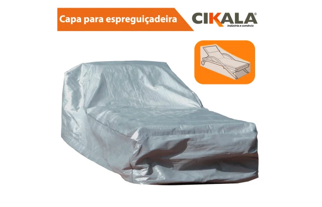Capa para Espreguiçadeira Cinza 70x80x200 cm